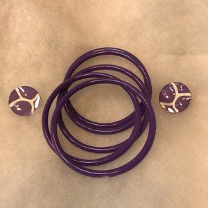 Bracelets and earrings